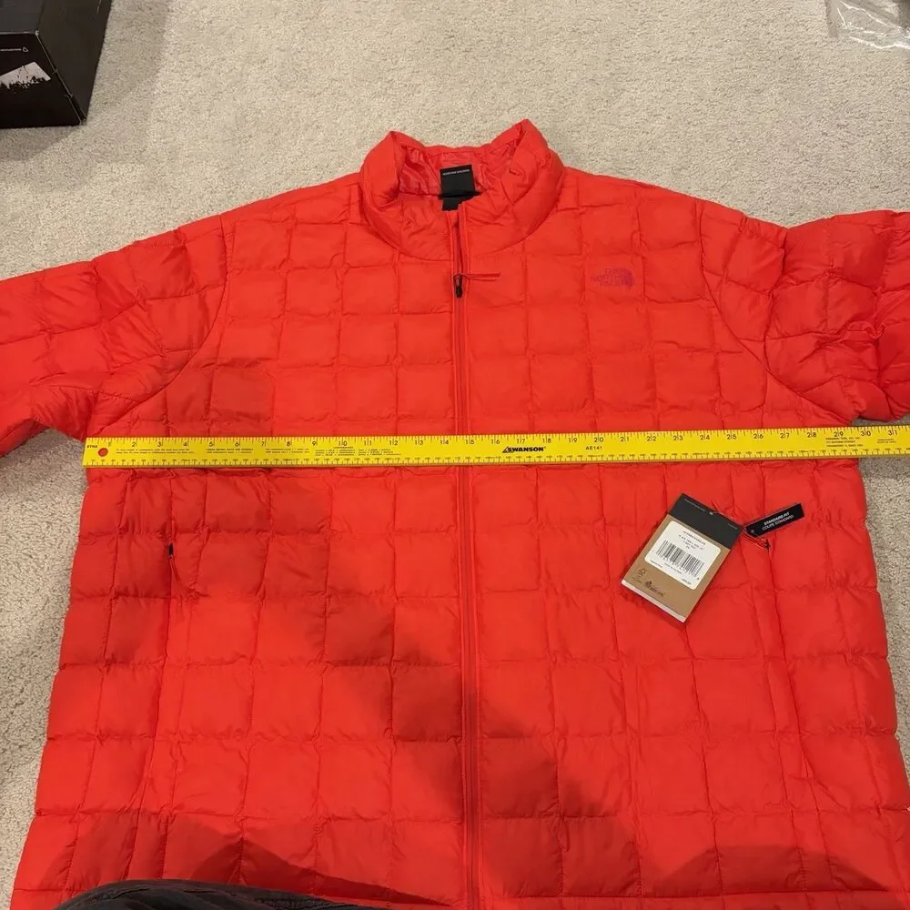 NWT Mens The North Face Thermoball Eco Full Zip Jacket Puffer Fiery Red Size 3X